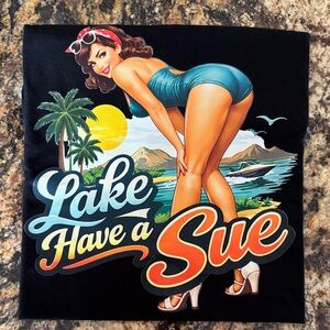 Gildan Black and Teal Graphic One Piece